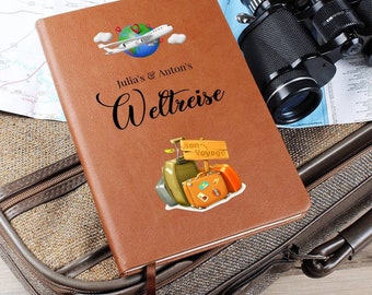 Weltreise Abschiedsgeschenk & Reisetagebuch bzw. Travel Journal Achtsamkeit Tagebuch Reisejournal, Reisetagebuch zum Ausfüllen, Tagebuch