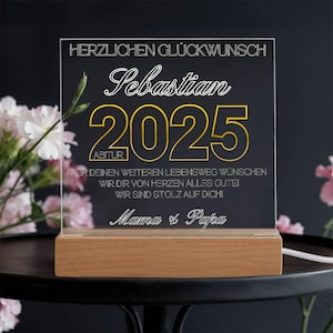 Geschenk zum Abitur personalisiert, Abi 2025 - Schulabschluss, Master Abschluss, Bachelor Abschluss, bestandene Prüfung, besonderes Geschenk