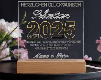Poster Personalizzato Per Laurea - Con Nome, Iniziale, Titolo E Anno - Incorniciato, Scegli Misura
