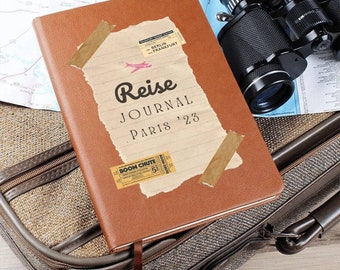 Reisetagebuch zum Ausfüllen oder Urlaub Tagebuch Notizen, Weltreise Abschiedsgeschenk, Reisetagebuch mit Fotos, Tagebuch für Erwachsene