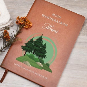 Álbum Wanderlust personalizado - Mi álbum de senderismo - emprender nuevas aventuras, cuaderno para caminatas en montañas o valles