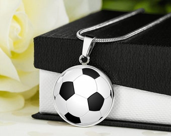 Fußball Geschenke & Sport Halskette | Fußball Fan Geschenk für Fußballtrainer | Fußballer Geburtstag Halskette mit Gravur