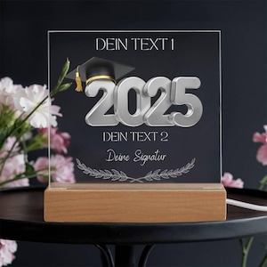 Abschluss 2025, Bachelor Geschenk, Premium-Acryl Bild Geschenk zum Schulabschluss, Geschenke zum Masterabschluss, Geschenke zum Abitur 2025