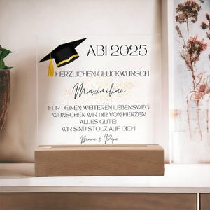 Abschluss 2025, Bachelor Geschenk, Premium-Acryl Bild Geschenk zum Schulabschluss, Geschenke zum Masterabschluss, Geschenke zum Abitur 2025