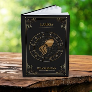 Aquarius Zodiac Book, Aquarius Traits, Aquarius Gift Ideas, Bullet Journal Zodiac Gift, Aquarius Book