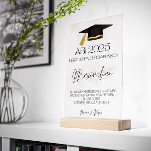 Abschluss 2025, Bachelor Geschenk, Premium-Acryl Bild Geschenk zum Schulabschluss, Geschenke zum Masterabschluss, Geschenke zum Abitur 2025