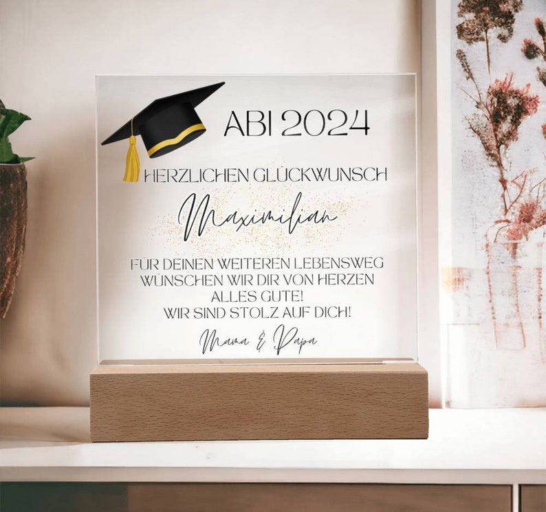 Graduation 2024, bachelor gift, premium acrylic picture gift for graduation, gifts for master's graduation, gifts for graduation 2024 image 1