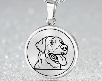 Labrador gifts necklace with engraving perfect dog accessories for Labrador lovers or as a souvenir of deceased dog necklace dog