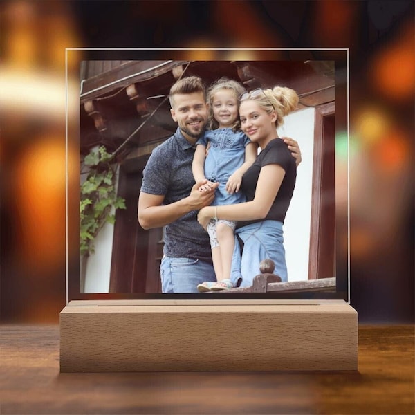 Fotogeschenk, Geburtstagsgeschenk Frau, Baby Fotobuch Geschenk, Fotolampe, Jahrestag Geschenk für Ihn, Geschenk Freundin, Foto auf Acrylglas