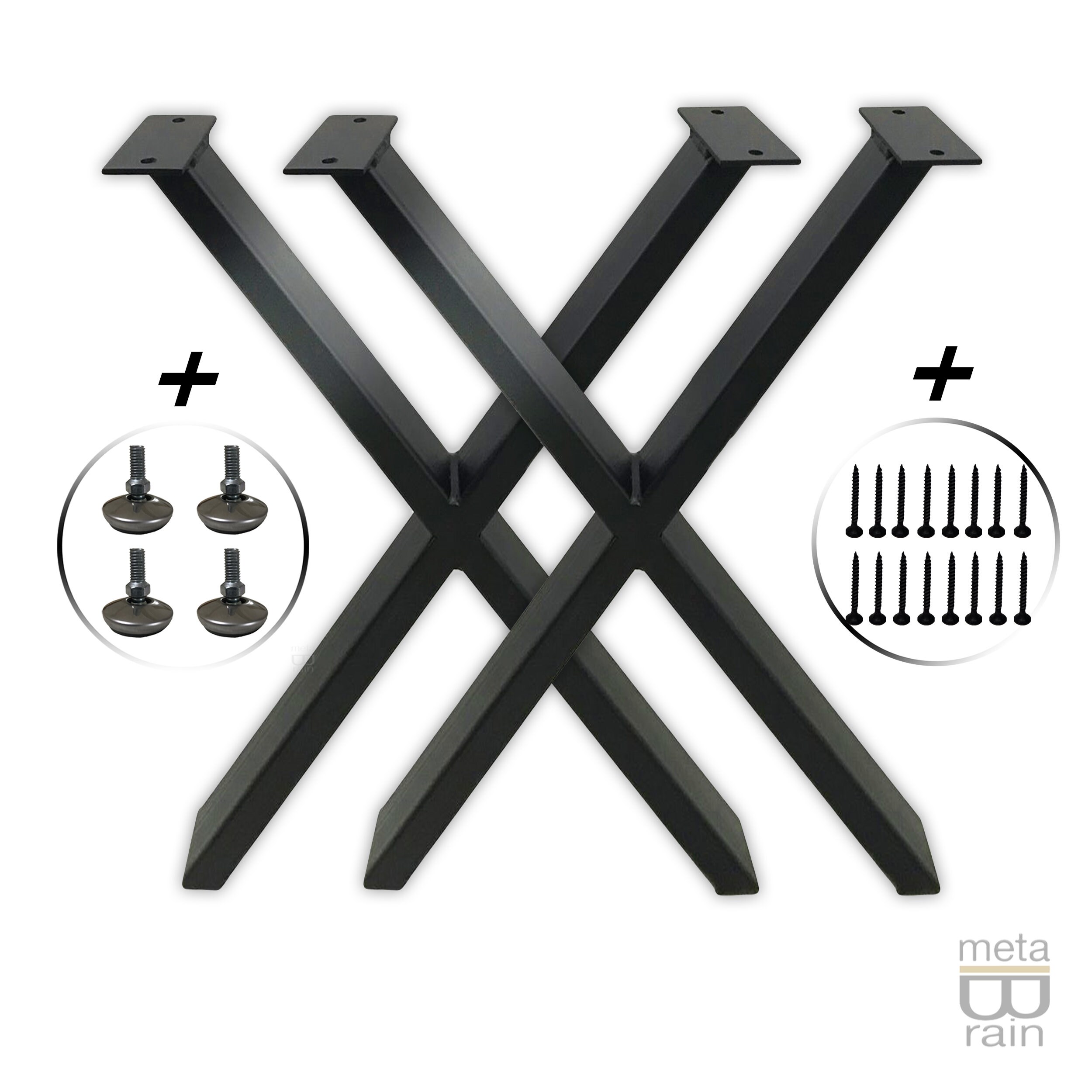 X Table Legs Custom Table Legs Black Table Legs 4 pcs Etsy