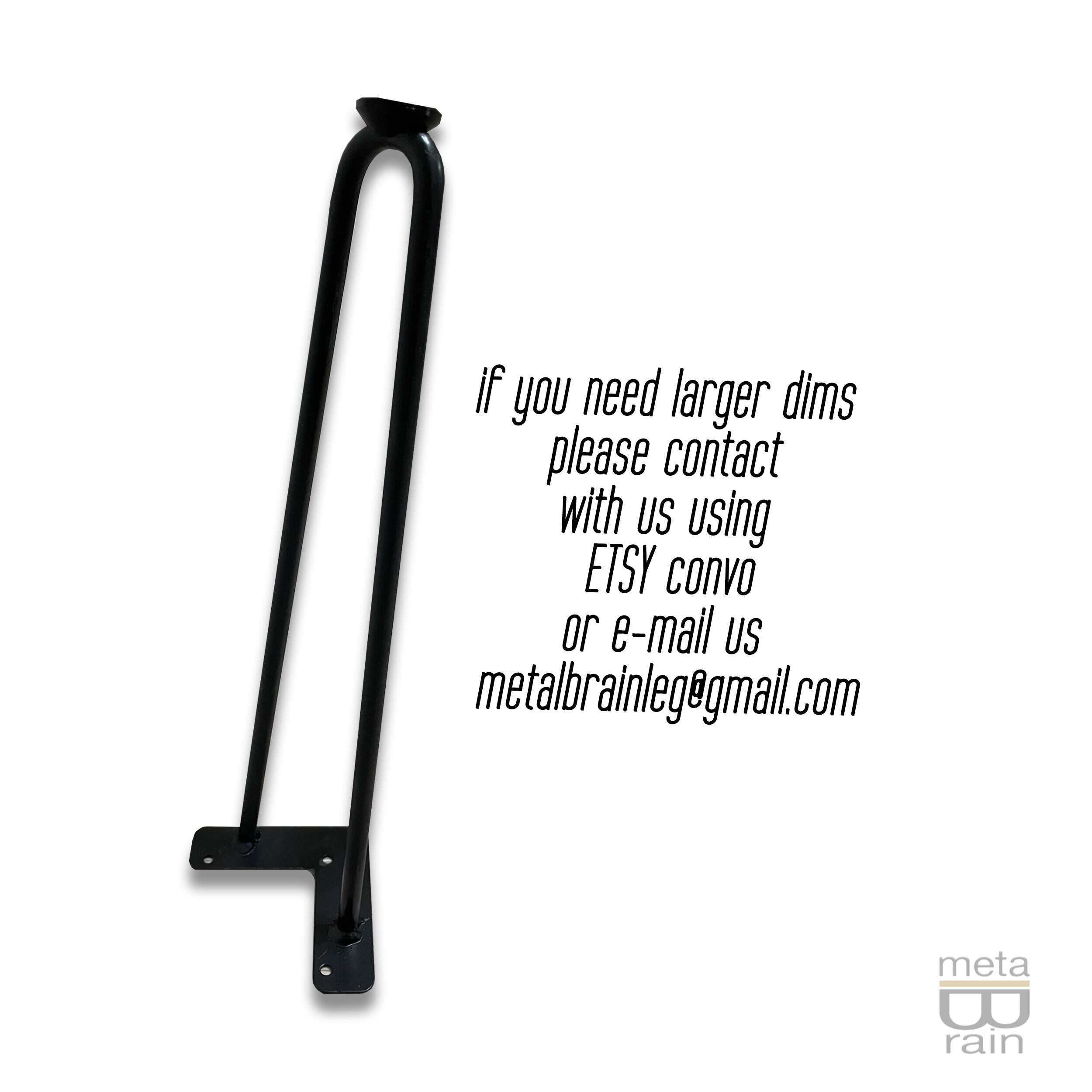 Counter Height Table Hairpin Legs 2 Rod Bar Table Leg Etsy