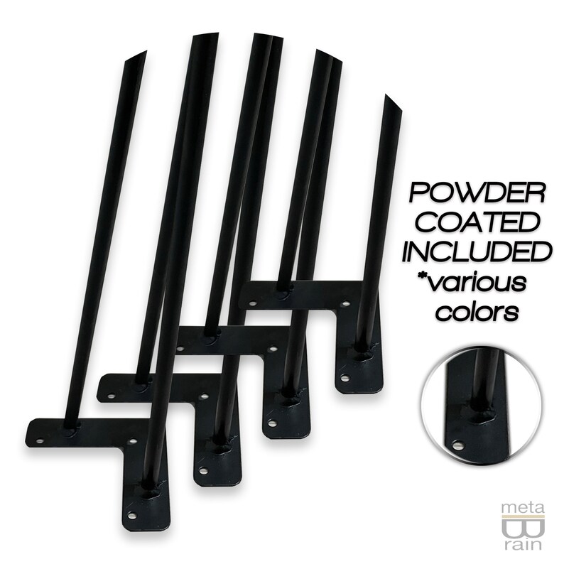 Counter Height Table Hairpin Legs 2 Rod Bar Table Leg Etsy