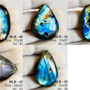 Natural LABRADORITE CABOCHON Multifire wholesale Labradorite Gemstone lot AAA quality Mix Size Labradorite Stone, Blue Labradorite lot image 8