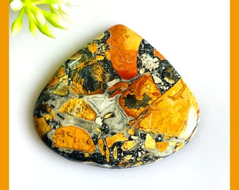 Maligano Jasper Cabochon: Oval Flat Back Gemstone