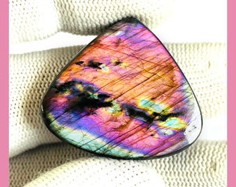 Multifire Labradorite Cabochon Lot: AAA Grade Mix Size Gemstones