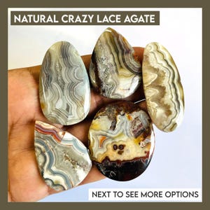 Natural Crazy Lace Agate Cabochon: Loose Gemstone for Jewelry Making