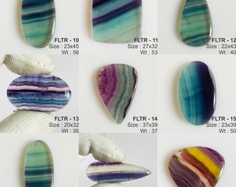 Fluorit Cabochon Großhandel Lot, Mix Formen und Größe und Farbe Fluorit Cabochon für Schmuckherstellung