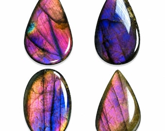Cabochon di labradorite viola / Pietra di labradorite naturale per la creazione di gioielli con la tecnica del wire wrapping