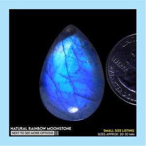 Cabochon de forme et de taille de mélange de pierre de lune arc-en-ciel de pierre de lune naturelle, pierre de lune de jeu de feu bleu, pierre de lune arc-en-ciel flashy de qualité supérieure, cadeau pour elle