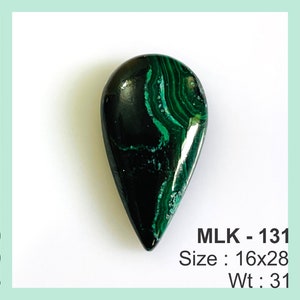 Cabochon en malachite naturelle, pierre précieuse de malachite à dos plat, malachite de qualité AAA, malachite polie à la main pour bijoux image 5