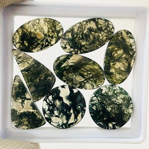 Natural  Green Moss Agate  Gemstone For Jewelry, High Quality Moss Agate Gemstone, Wholesale Price shop Moss Agate Cabochons, Gift for her
