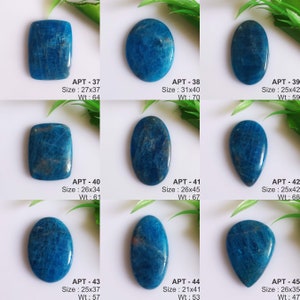 Cabochon en apatite naturelle, lot de gros de pierres précieuses en vrac pour la fabrication de bijoux en pierre image 1