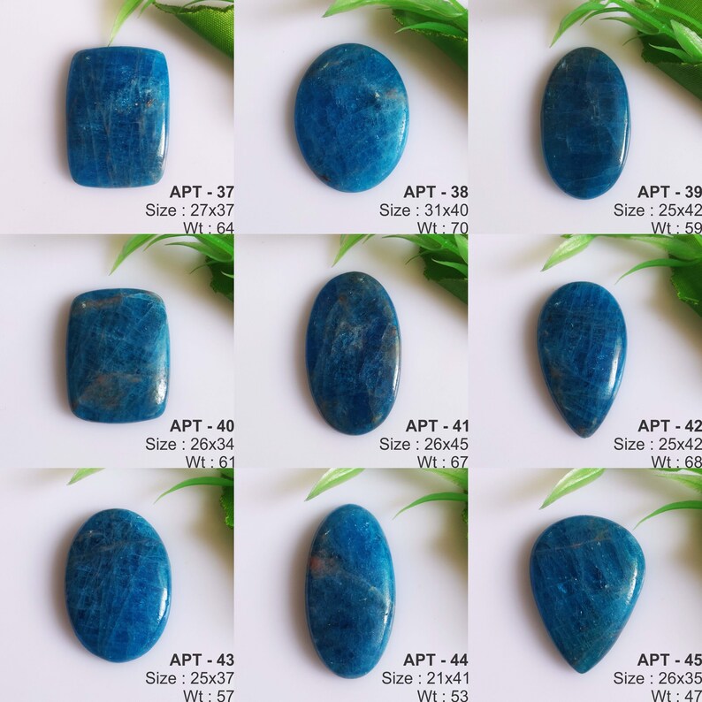 Cabochon en apatite naturelle, lot de gros de pierres précieuses en vrac pour la fabrication de bijoux en pierre image 1