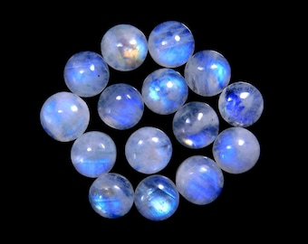 Cabochon rond en pierre de lune arc-en-ciel de 12 mm pour faire de beaux bijoux Cabochons en pierre de lune arc-en-ciel bleu naturel flashy, pierres précieuses en vrac