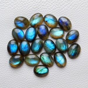 Labradorite forma ovale cabine fuoco blu naturale labradorite cabochon pietra preziosa ovale lotto per realizzare gioielli pietra calibrata tutte le dimensioni disponibili immagine 5