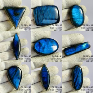 AAA Qualität Blau Labradorit Edelstein Großhandelspreis Stein Natürliche Blau Labradorit Cabochons Handgefertigt Und Hand poliert. Bild 7