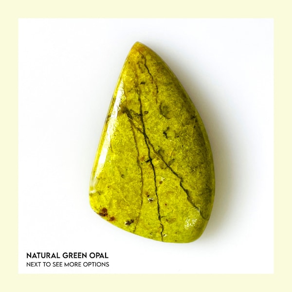 Natural Green Opal Cabochon: Assorted Gemstone Lot for Jewelry Making