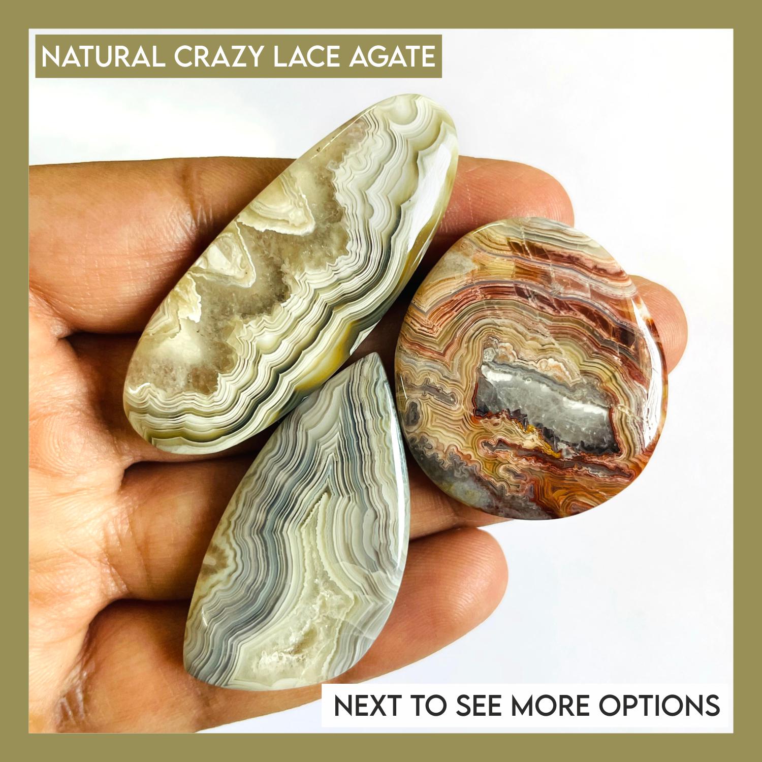 Natural Crazy Lace Agate Cabochon: Loose Gemstone for Jewelry
