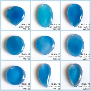 Natural Blue calcite handmade polished Gemstone for making jewelry