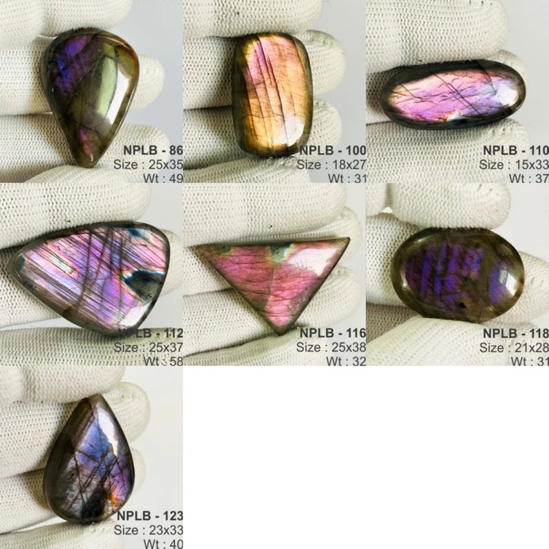 LABRADORITE CABOCHON naturale Multifire lotto di pietre preziose labradorite all'ingrosso Qualità AAA Mix Size Pietra labradorite, lotto labradorite viola immagine 10