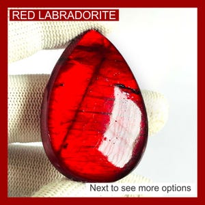 Roter Labradorit Edelstein Cabochon zur Schmuckherstellung