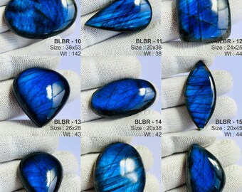 AAA Quality Blue Labradorite Gemstone Wholesale Price Stone Natural Blue Labradorite Cabochons Handmade And hand polished.