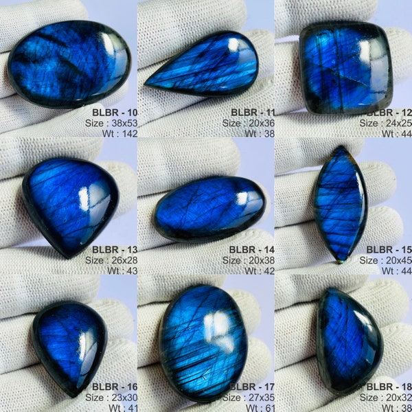 AAA Quality Blue Labradorite Gemstone Wholesale Price Stone Natural Blue Labradorite Cabochons Handmade And hand polished.