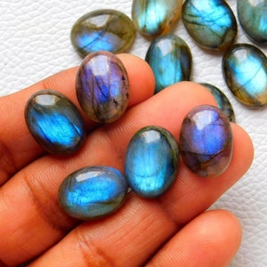 Labradorite forma ovale cabine fuoco blu naturale labradorite cabochon pietra preziosa ovale lotto per realizzare gioielli pietra calibrata tutte le dimensioni disponibili immagine 6