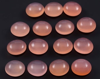 Rose Chalcedony, Oval Shape, Best Quality, Calibrated Stone, Pink Chalcy Cabs, Pink Onyx Cab, Pink Onyx Gemstone, Rose Chalcy Oval