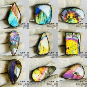 Natural Multi Rare Fire Labradorite Cabochon, Multi Purple Labradorite, Loose Gemstone, Labradorite Crystal, Labradorite Loose Gemstone image 4