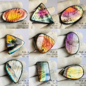 CABOCHON LABRADORITE naturelle Multifire, vente en gros, lot de pierres précieuses de labradorite, qualité AAA, taille de mélange de pierres de labradorite, lot de labradorite bleue image 2