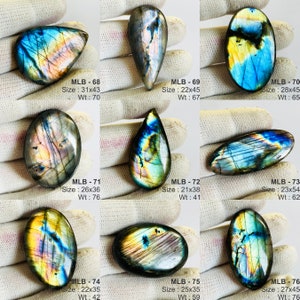 Natural LABRADORITE CABOCHON Multifire wholesale Labradorite Gemstone lot AAA quality Mix Size Labradorite Stone, Blue Labradorite lot image 5