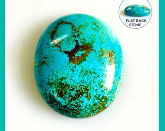 Natural Tibetan Turquoise Cabochon: Handmade Gemstone for Jewelry
