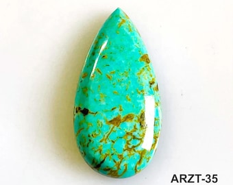 Arizona Turquoise Cabochons: Natural Gemstone Matched Earring Pairs
