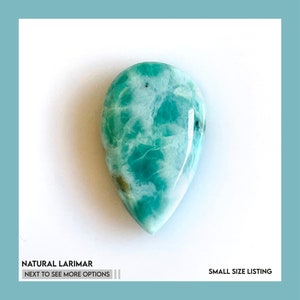 Natural Larimar Cabochon | Loose Sky Blue Larimar Gemstone | Polished Larimar Stone for Jewelry Making & Gift