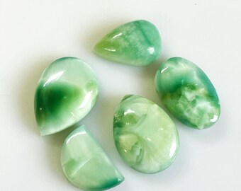 Natural Green Hemimorphite Cabochon: DIY Healing Crystal Jewelry