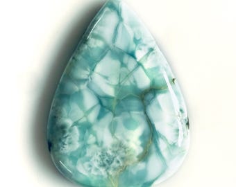 Natural Larimar Gemstone Cabochon | Loose Blue Stone for Jewelry and Craft making