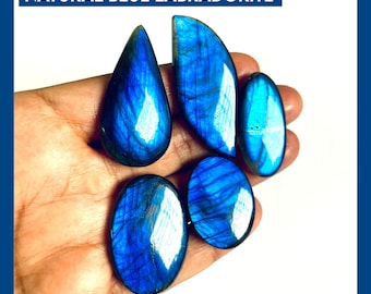 Blue Labradorite Cabochon: Natural Gemstone, Handmade