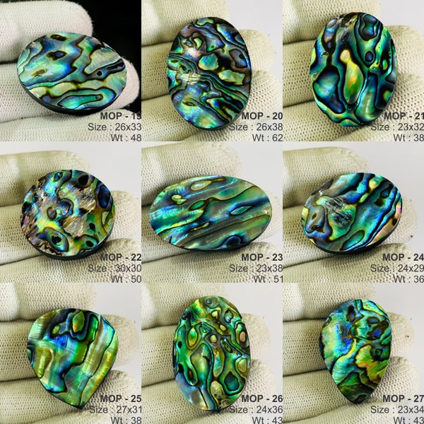 Abalone Shell cabochon Gemstone, Natural Abalone Cabochon For Jewelry Making DIY, Abalone shell for Jewelry