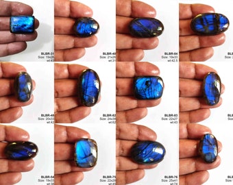 AAA Quality Blue Labradorite Gemstone Wholesale Price Stone Natural Blue Labradorite Cabochons Handmade And hand polished.